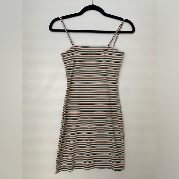 H&M - Striped Bodycon Spaghetti Strap Mini Dress - Size S - Picture 5 of 7
